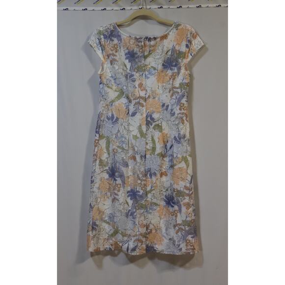 Liz Claiborne Sheath Lace Dress Size 6 Ivory/Multi Floral - Picture 2 of 4